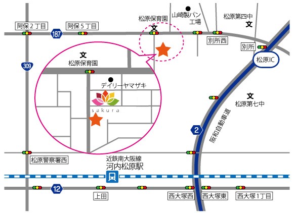 ケアプランセンター咲楽マップ画像
